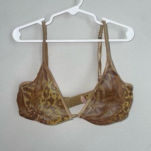 Victorias Secret Cheetah Sheer Bra 34C